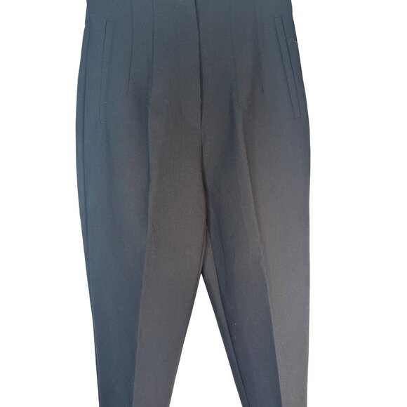 ZARA High-Waisted Black Small Trousers Fit Polyester Viscose Blend Tailored - Picture 5 of 13